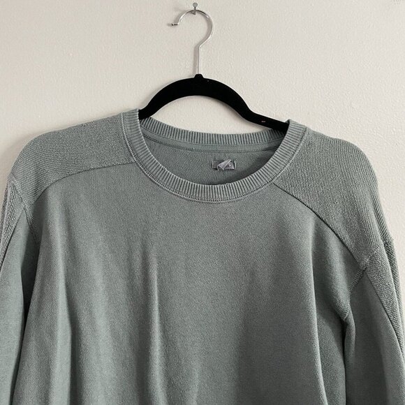 Aerie Women XS Green Terry Casual Comfort Relaxed Pullover Cropped Sweatshirt - Picture 4 of 9